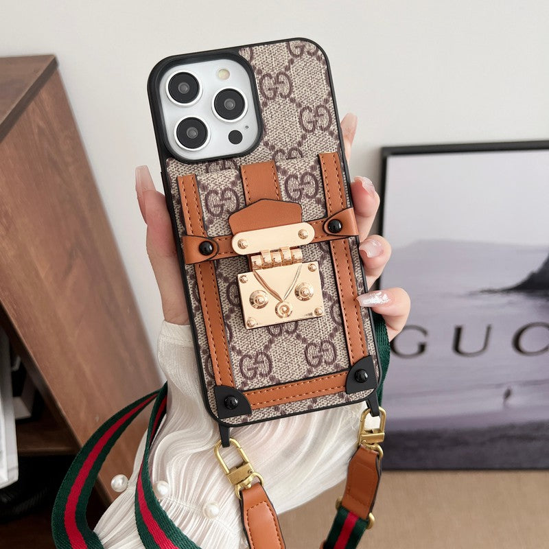 Slabhra Mála Cárta Préimh Cás iPhone Clasaiceach