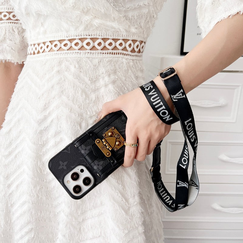 Só Dubh & Cás iPhone Slabhra Crossbody Bán