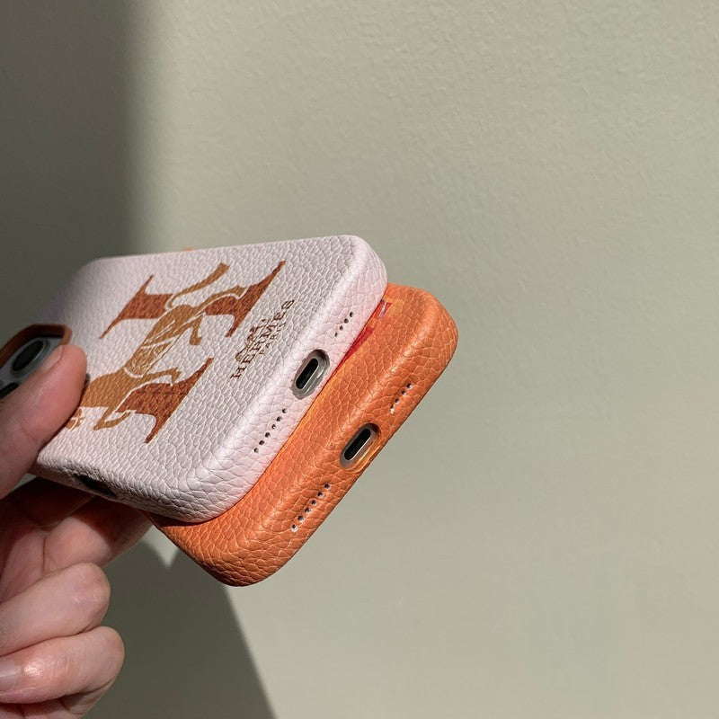 Klassisk iPhone-deksel i skinn