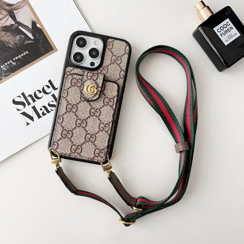 Premium Card Bag Crossbody Chain Case za iPhone