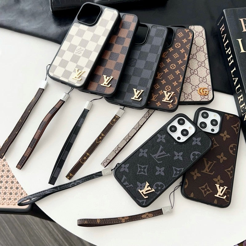 Luxus klasszikus barna iPhone tok