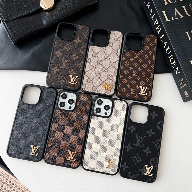 Lyxigt svart & Vit iPhonefodral