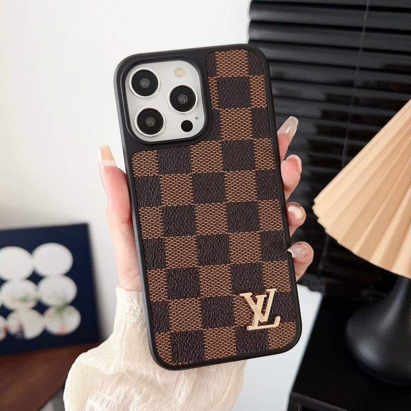 Luxus klasszikus barna iPhone tok