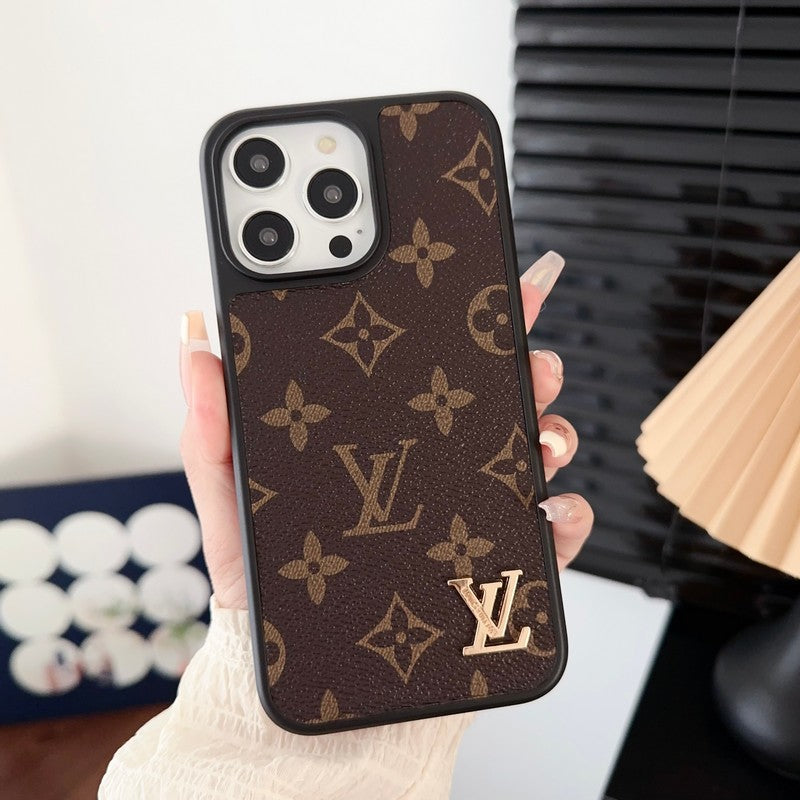 Luxus klasszikus barna iPhone tok