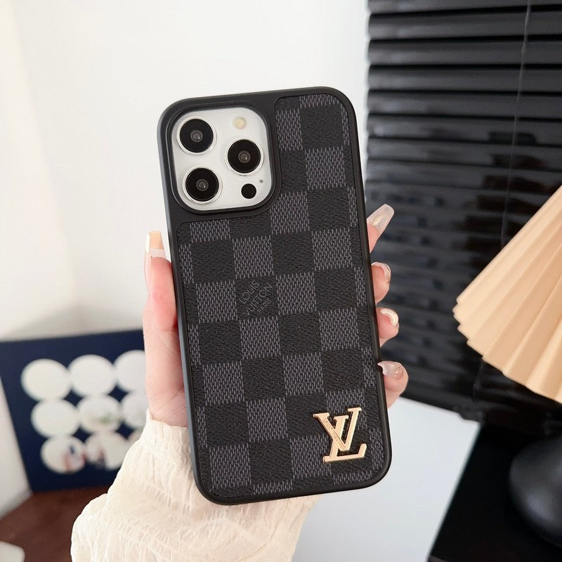 Lyxigt svart & Vit iPhonefodral