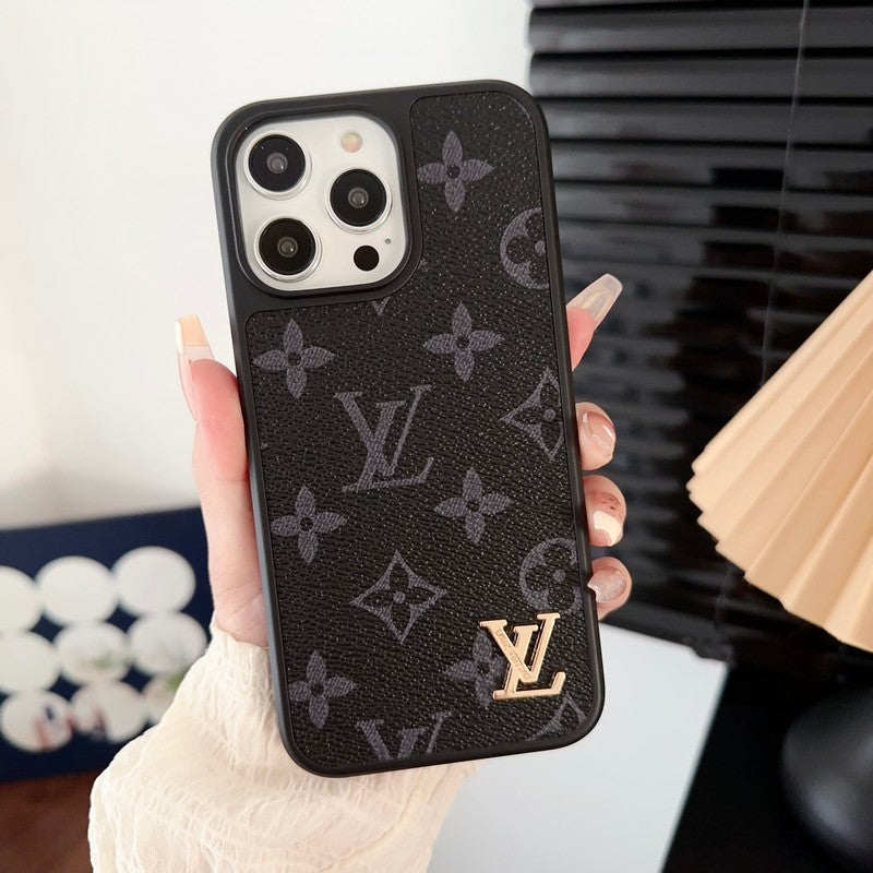 Lyxigt svart & Vit iPhonefodral