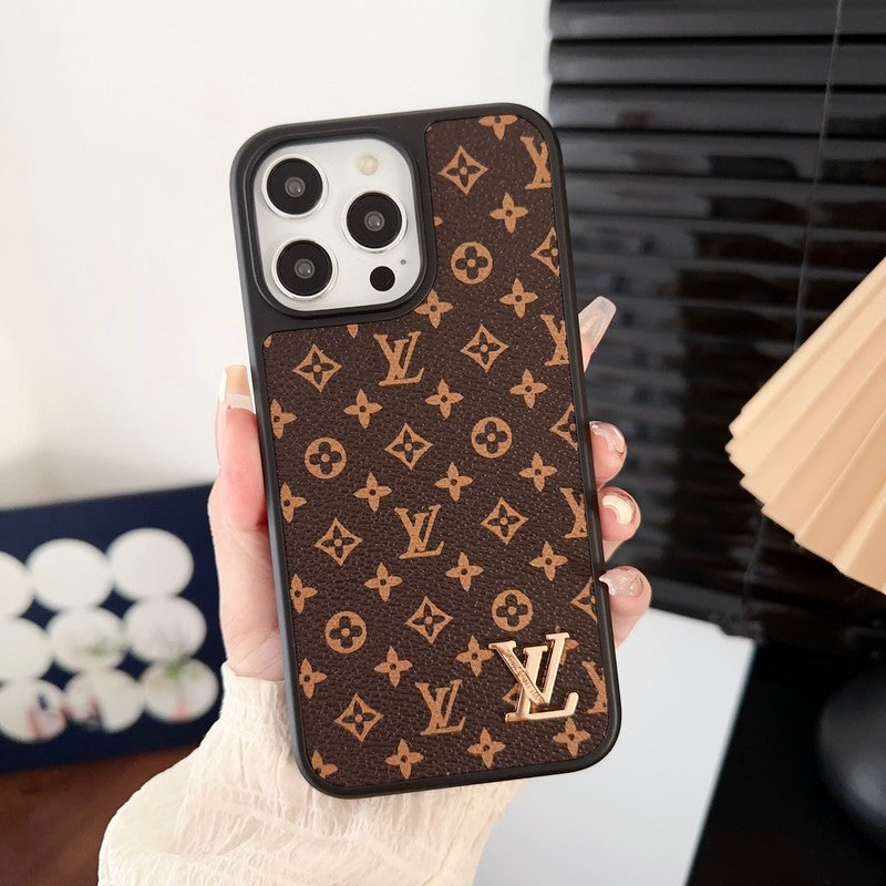Luxus klasszikus barna iPhone tok