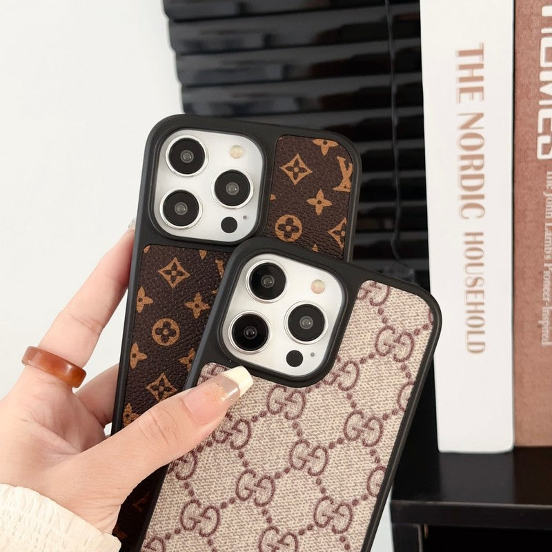Luxus klasszikus barna iPhone tok