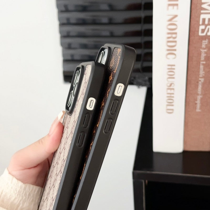 Luxus klasszikus barna iPhone tok