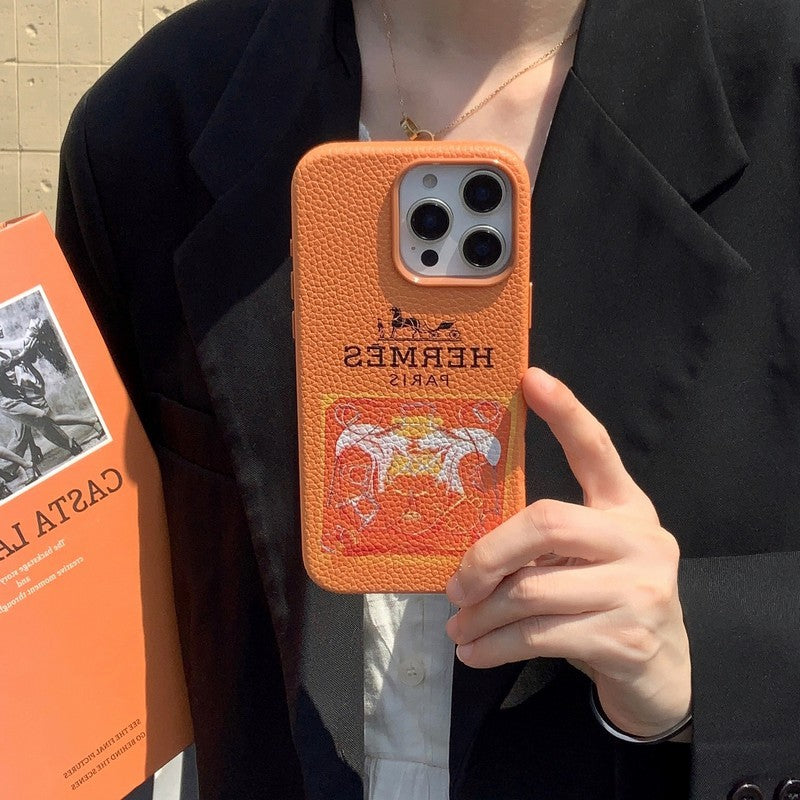 Klassisk iPhone-deksel i skinn