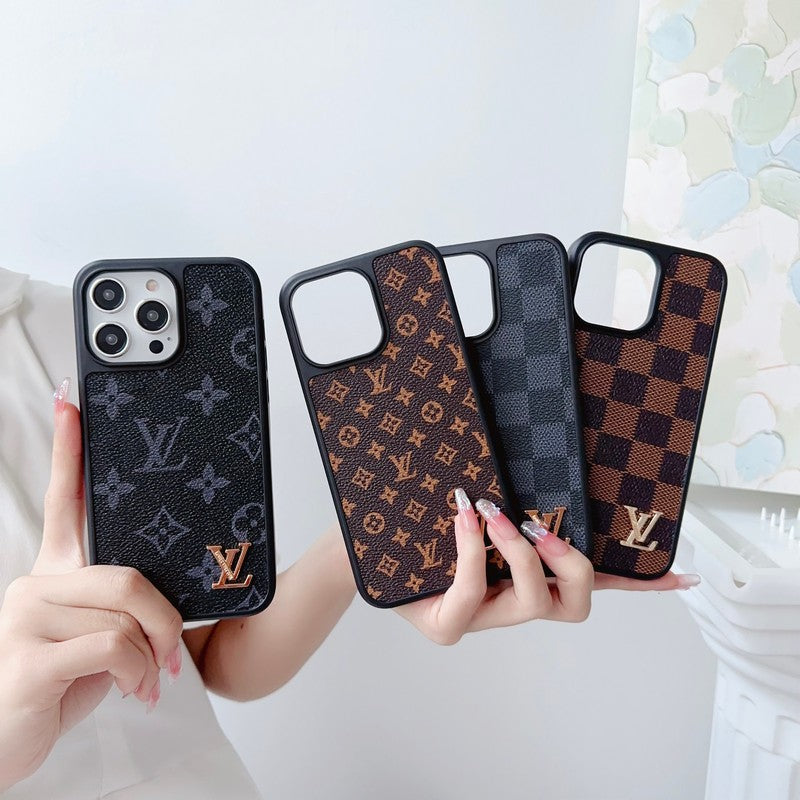 Lyxigt svart & Vit iPhonefodral