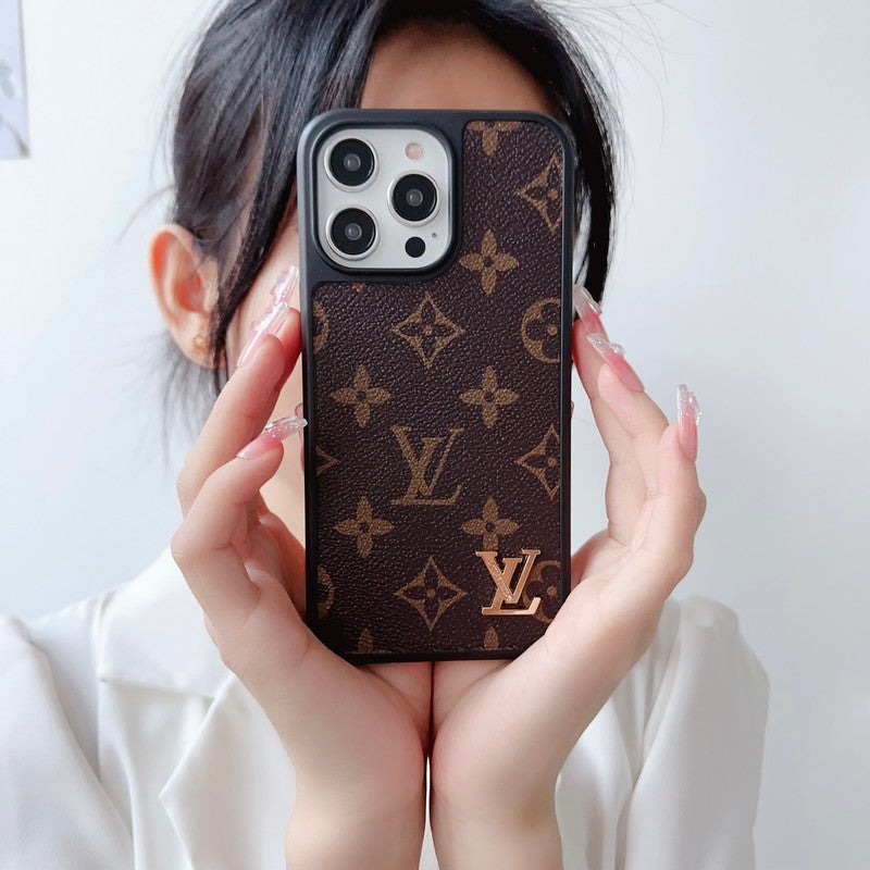 Luxus klasszikus barna iPhone tok