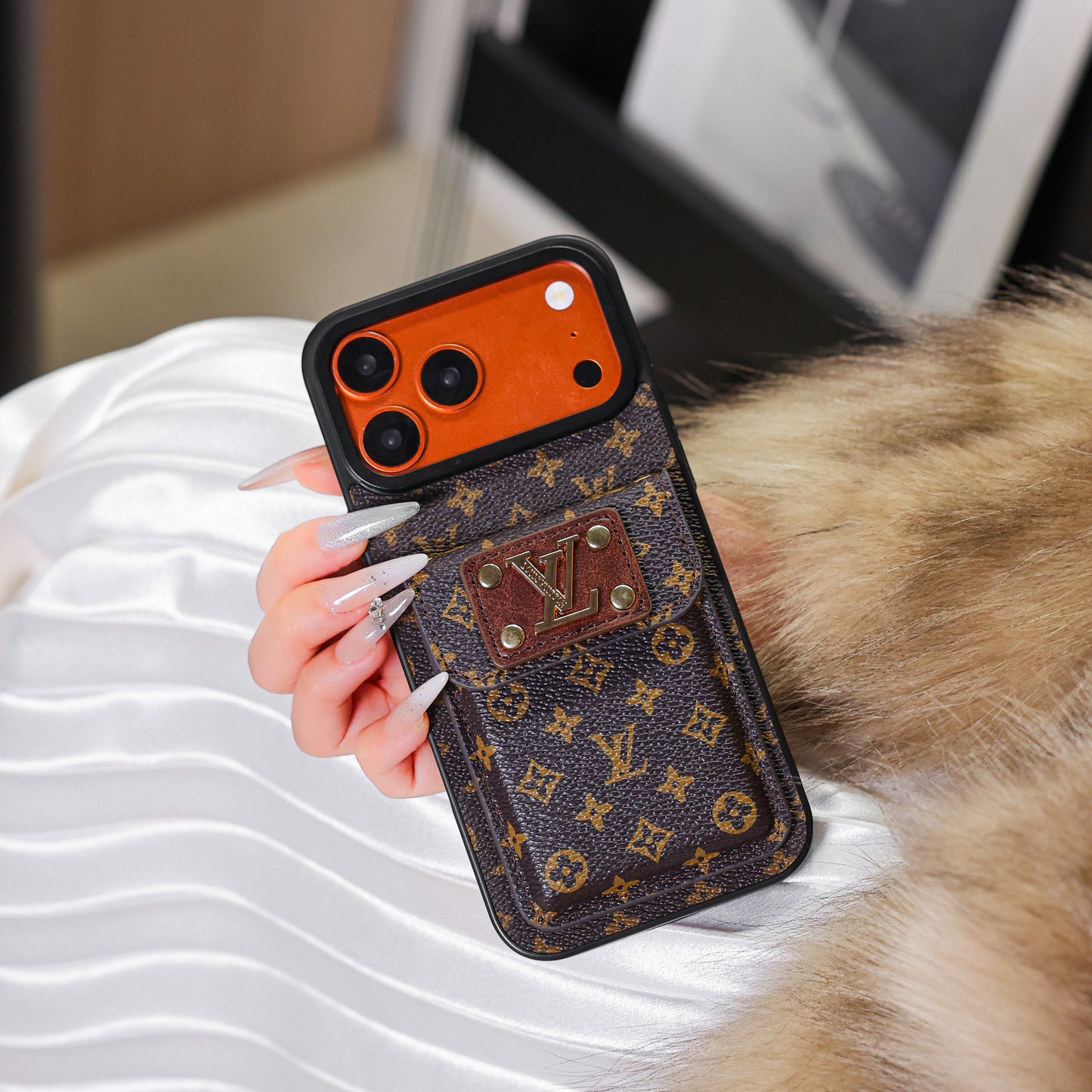 Nové klasické luxusní pouzdro na telefon s držákem na karty 10