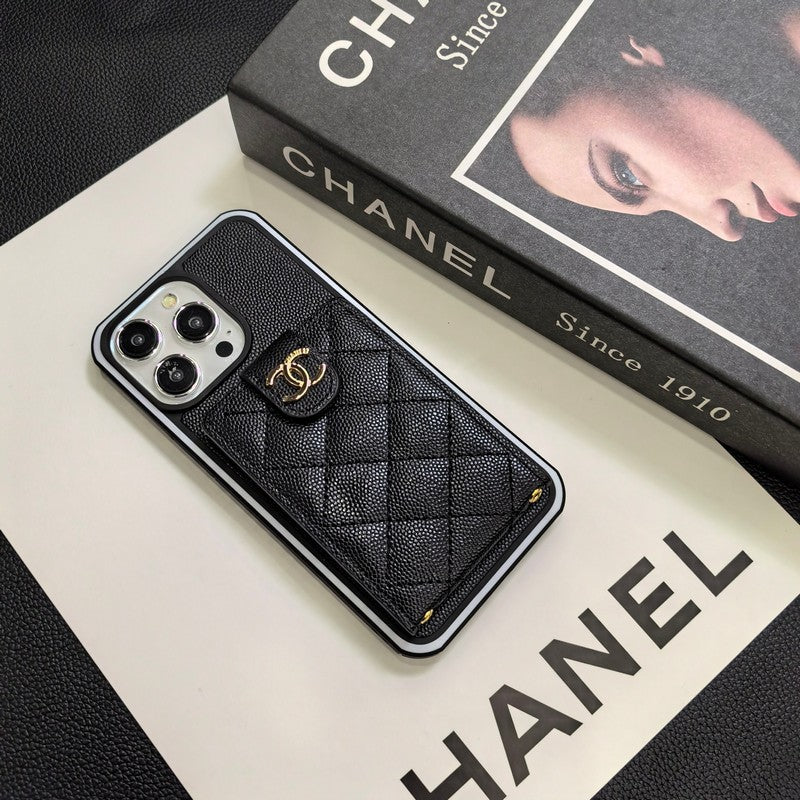 Elegante funda cruzada de cuero para iPhone