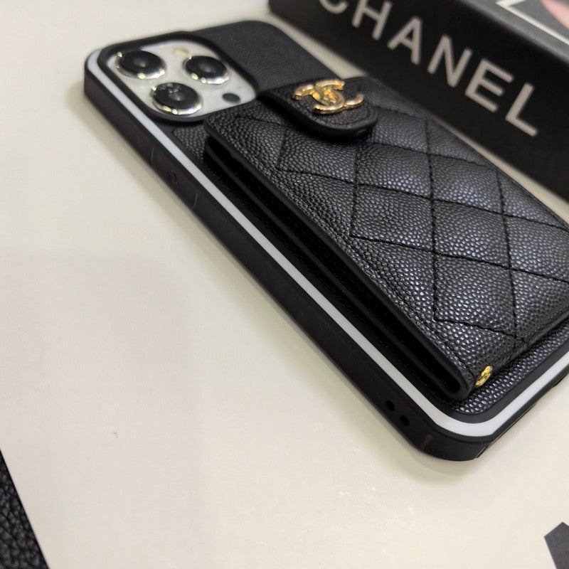 Elegante funda cruzada de cuero para iPhone