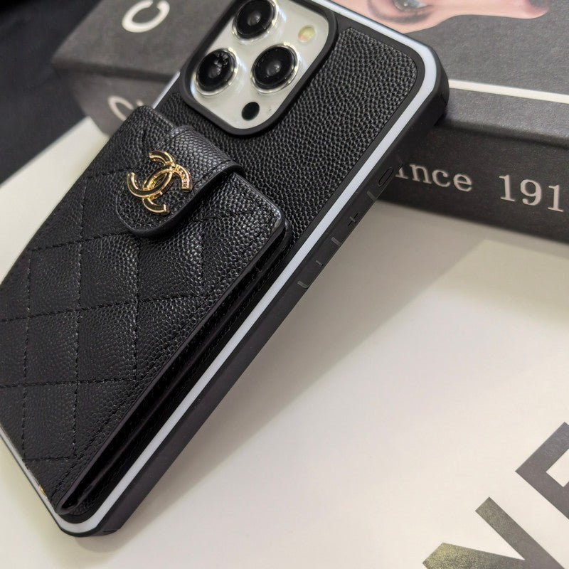 Elegante funda cruzada de cuero para iPhone