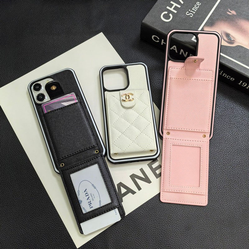 Elegante funda cruzada de cuero para iPhone