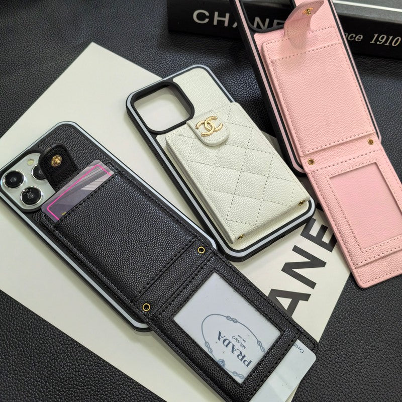 Elegante funda cruzada de cuero para iPhone