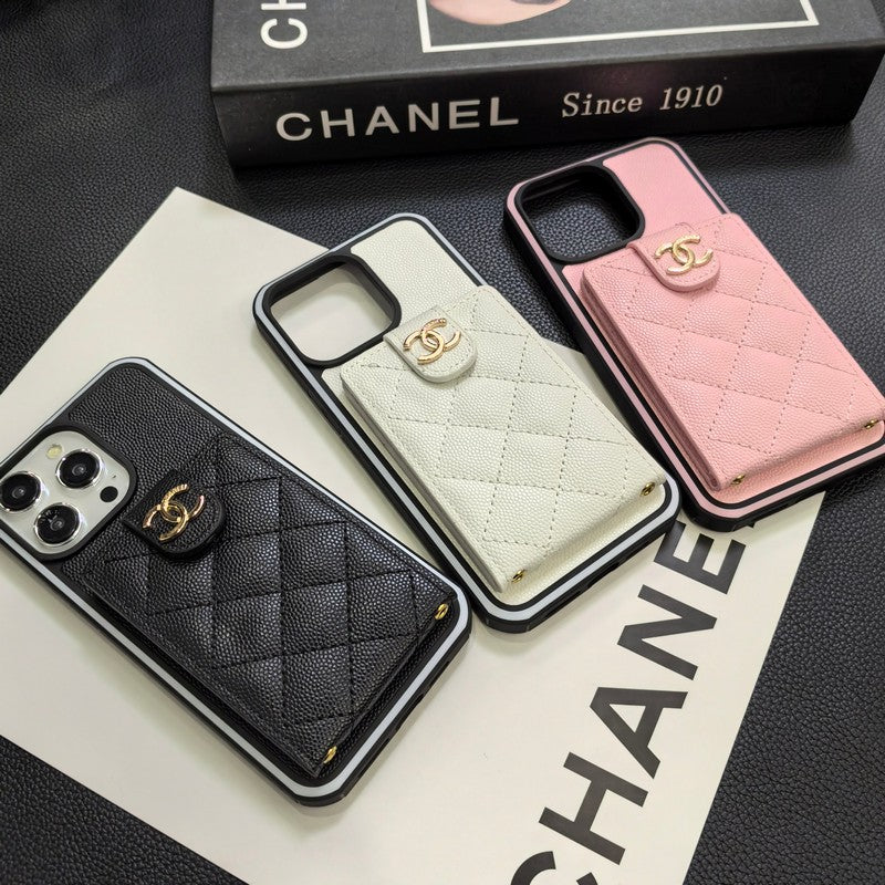 Elegante funda cruzada de cuero para iPhone