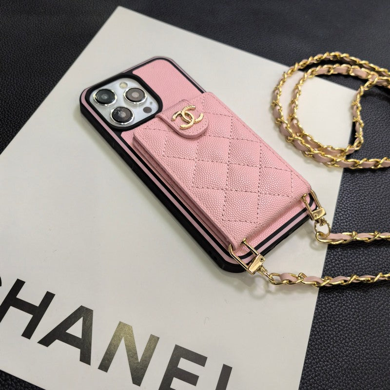 Elegante funda cruzada de cuero para iPhone