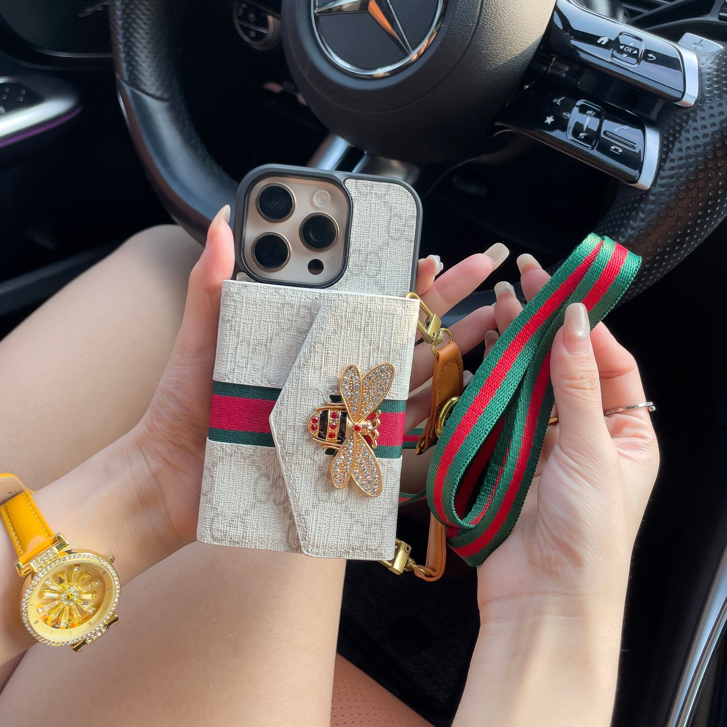 Premium Advanced Crossbody Θήκη iPhone με θήκη κάρτας & Ιμάντας ώμου