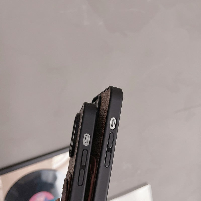 Klassinen korttilaukku, nahkainen iPhone-kotelo