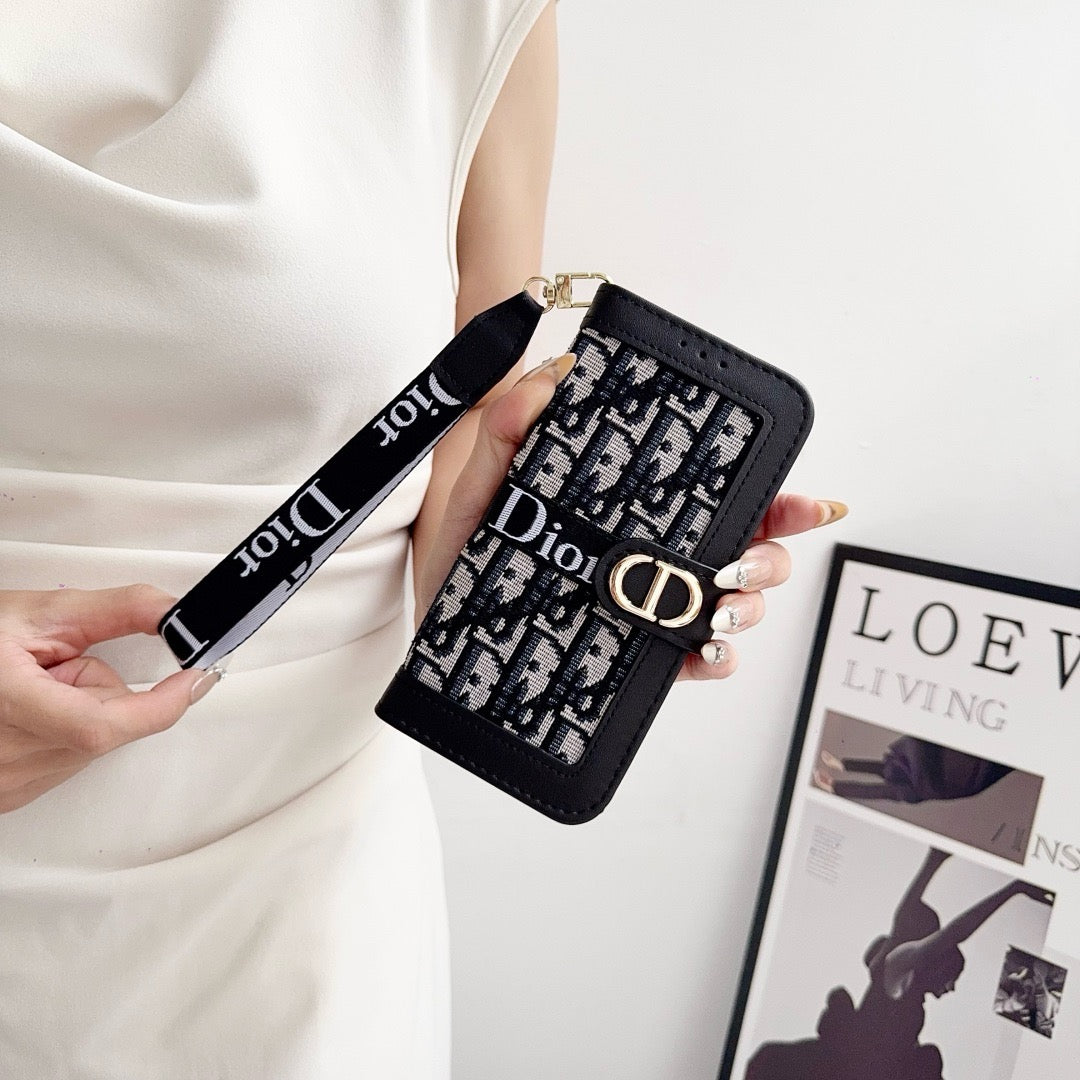 Θήκη iPhone με κομψό μοτίβο πορτοφολιού με αποσπώμενο λουρί καρπού