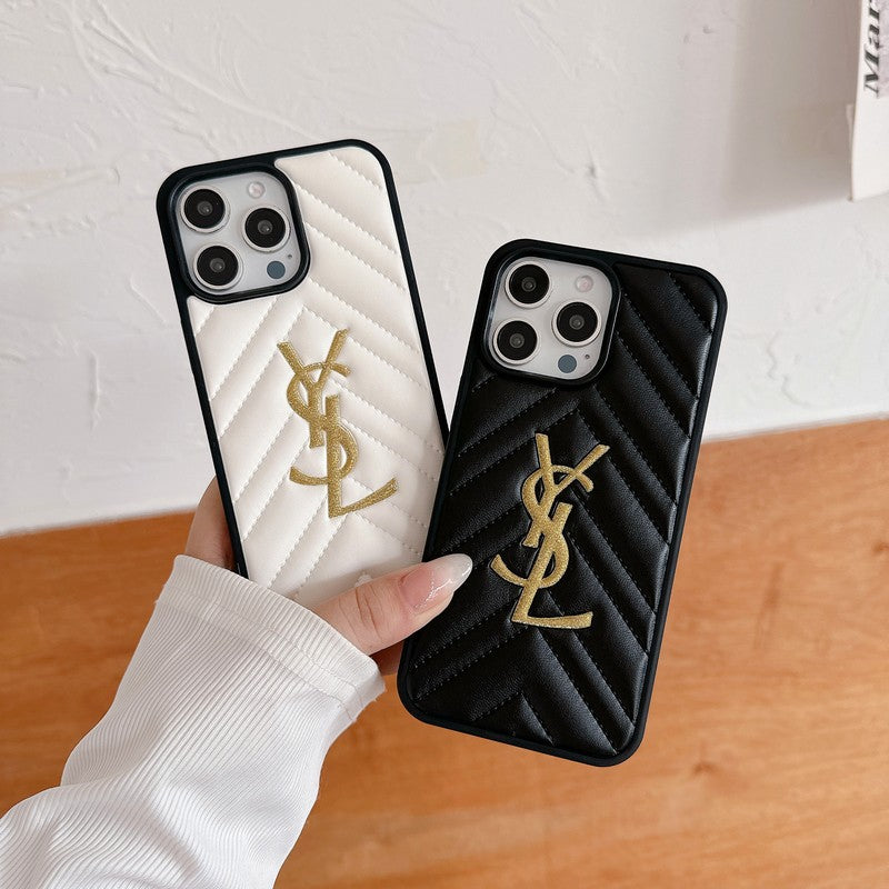Saint Black & Funda de cuero blanca para iPhone