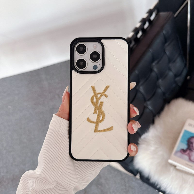Saint Black & Funda de cuero blanca para iPhone