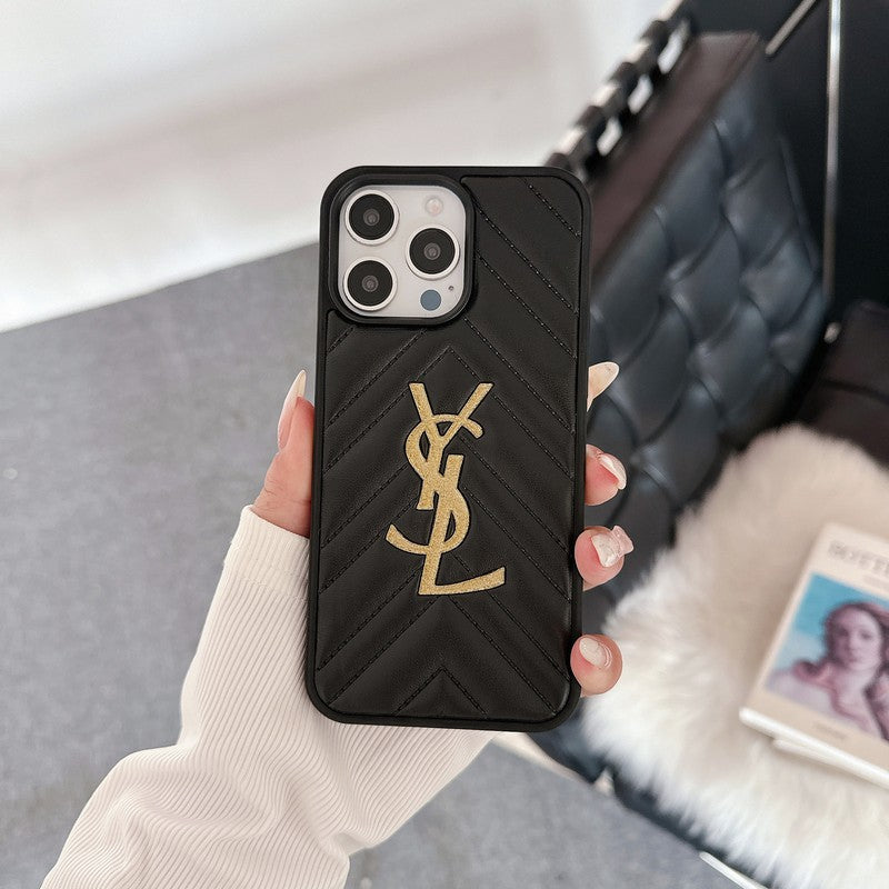 Saint Black & Funda de cuero blanca para iPhone