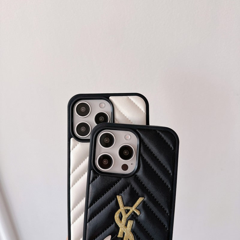 Saint Black & Funda de cuero blanca para iPhone