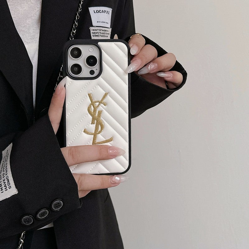 Saint Black & Funda de cuero blanca para iPhone