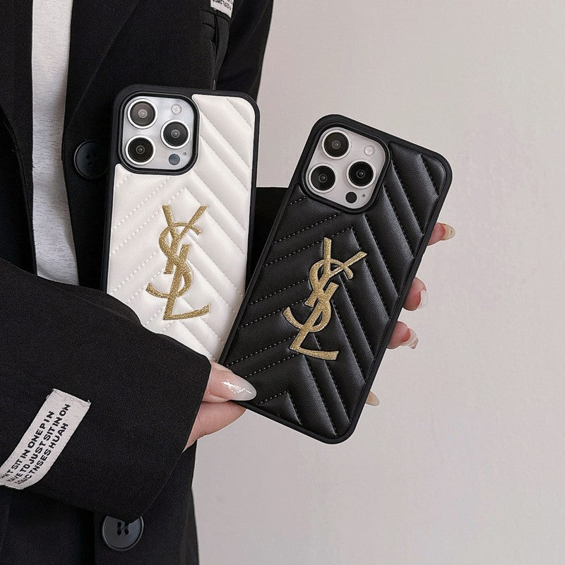 Saint Black & Funda de cuero blanca para iPhone