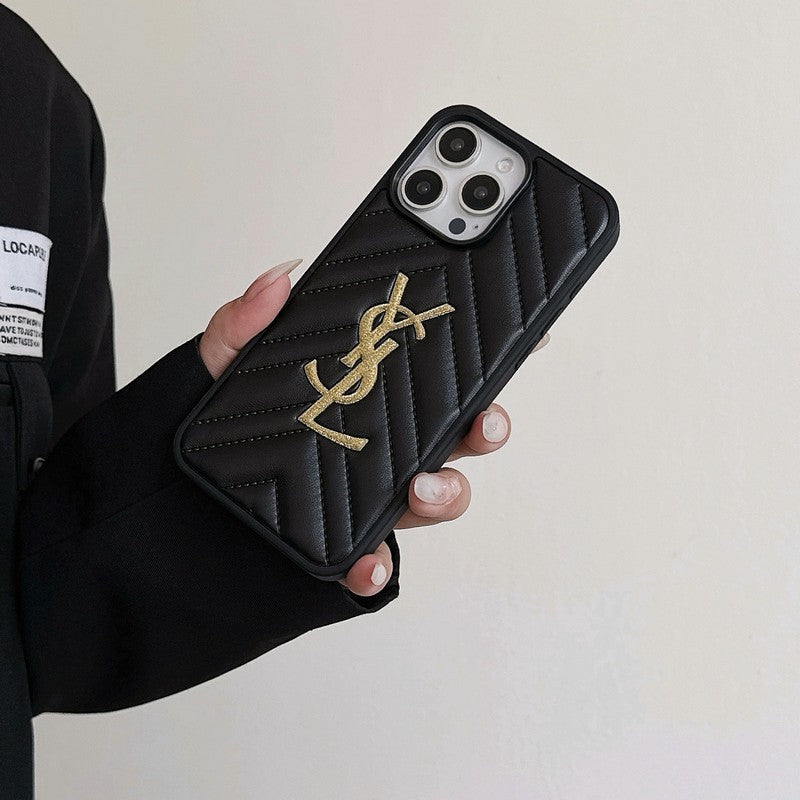 Saint Black & Funda de cuero blanca para iPhone
