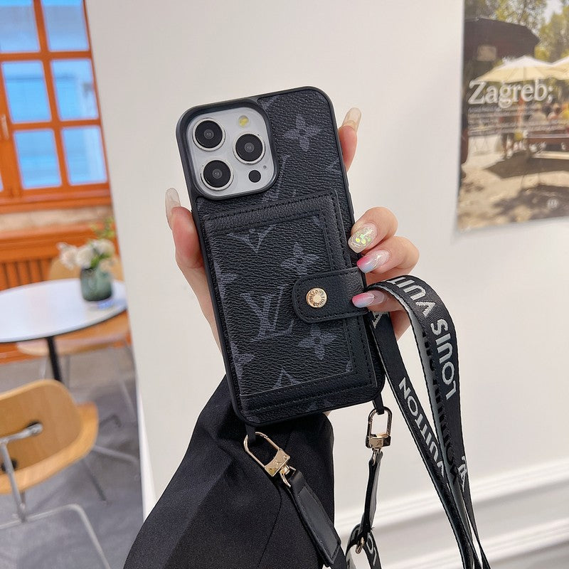 Ylellinen korttilaukku Crossboday iPhone -kotelo