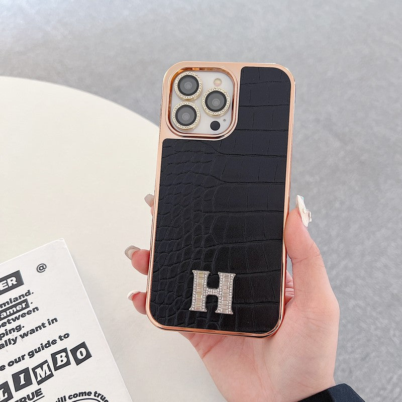 Klasszikus gyémánt logós Rose Gold iPhone tok