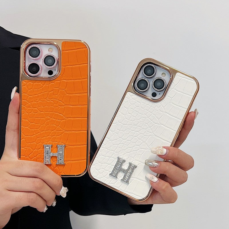 Klasszikus gyémánt logós Rose Gold iPhone tok