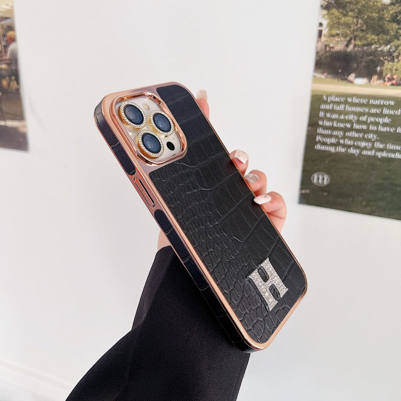 Klasszikus gyémánt logós Rose Gold iPhone tok