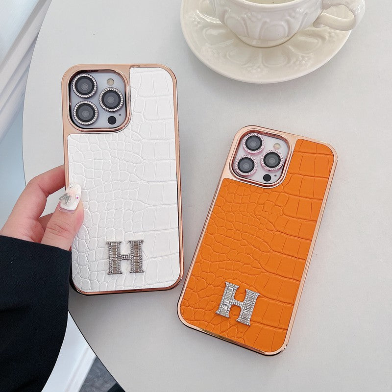 Klasszikus gyémánt logós Rose Gold iPhone tok