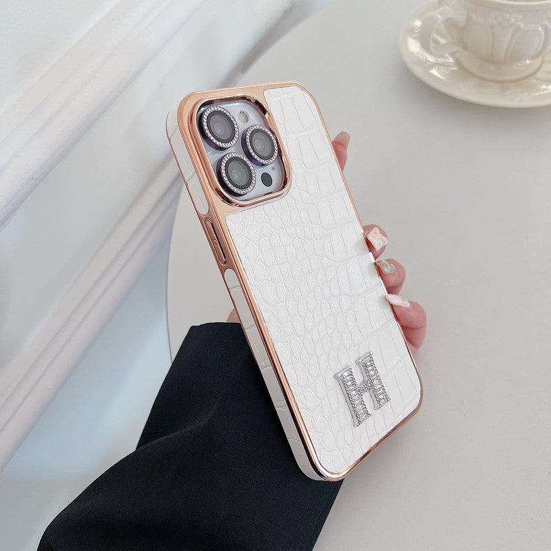 Klasszikus gyémánt logós Rose Gold iPhone tok