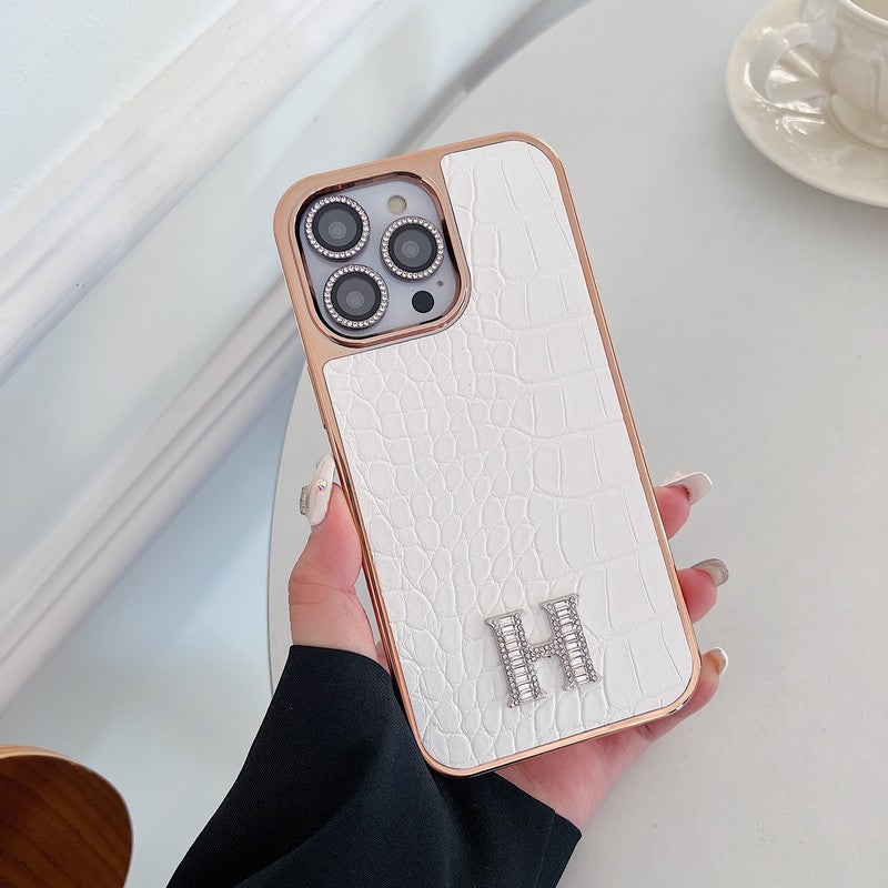 Klasszikus gyémánt logós Rose Gold iPhone tok