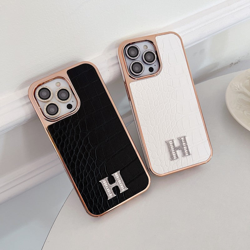 Klasszikus gyémánt logós Rose Gold iPhone tok