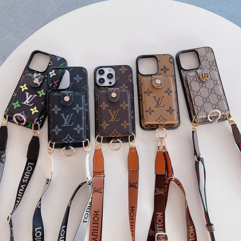 Τσάντα κάρτας πολυτελείας Κλασική θήκη για iPhone