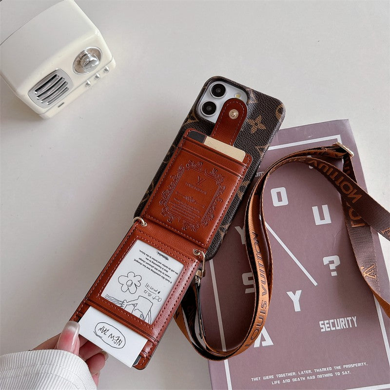 Ylellinen korttilaukku Crossbody Chain iPhone-kotelo