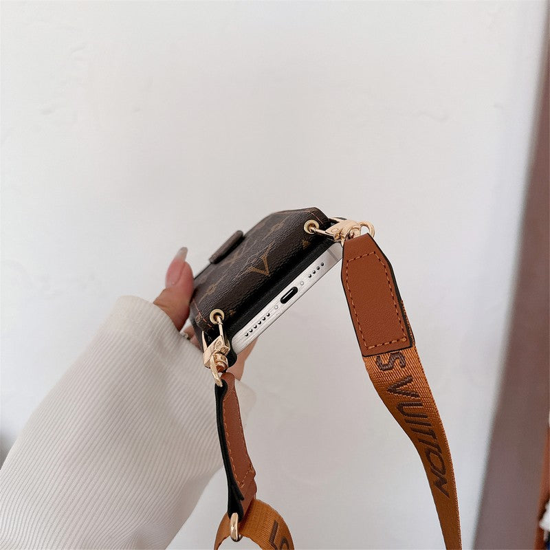 Ylellinen korttilaukku Crossbody Chain iPhone-kotelo
