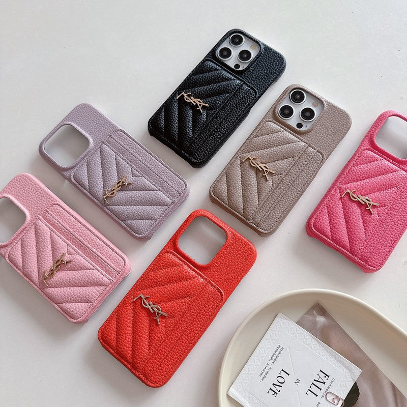 Δερμάτινη θήκη για iPhone σε χρώμα Saint Card