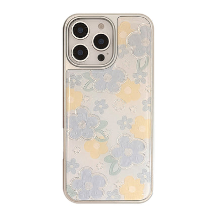 Gilt ins oil painting flower apple 16promax mobile phone case iphone15 Epoxy 17 suitable for huawei mate70