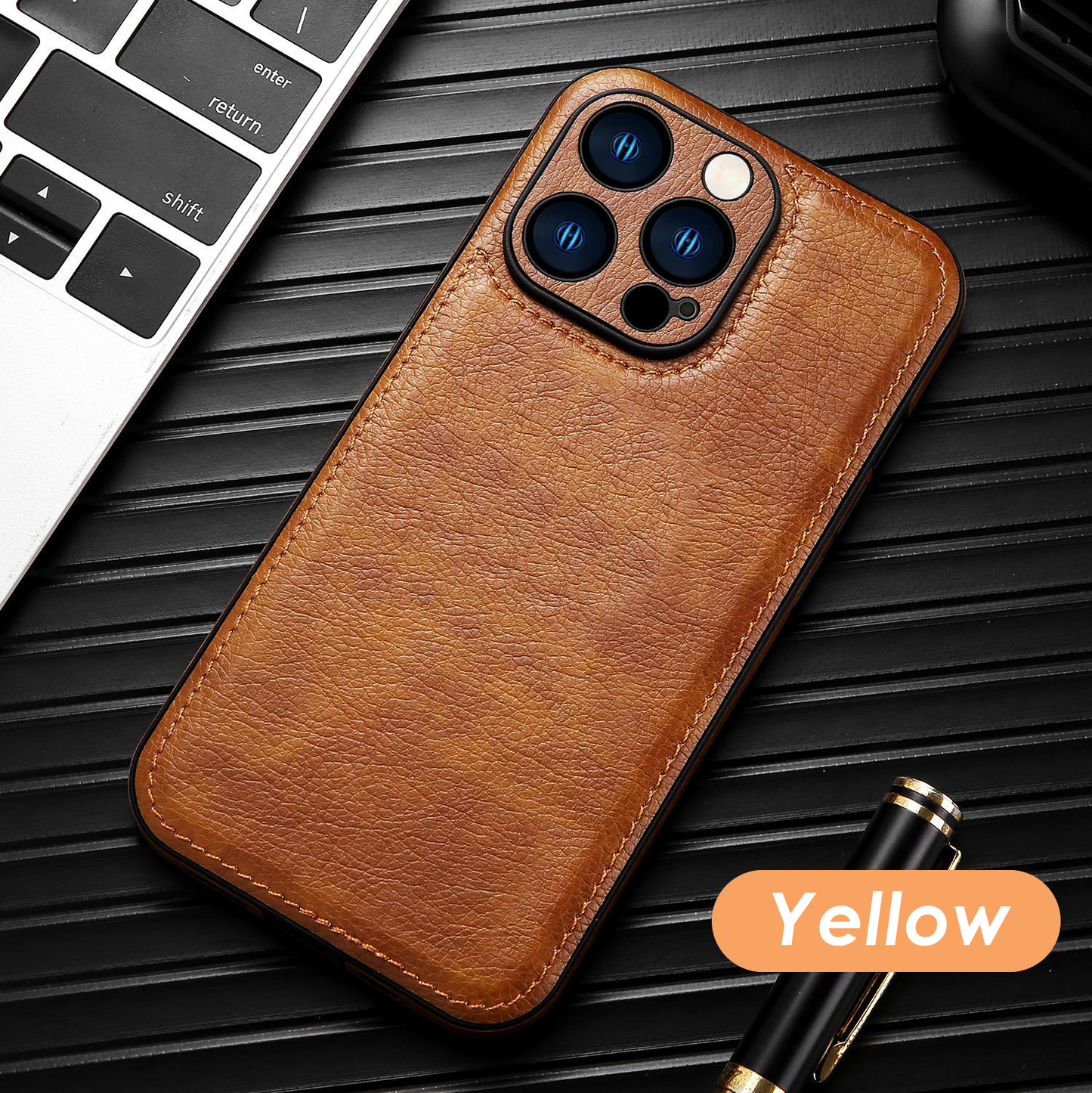 Premium Vintage -nahkainen iPhone-kotelo – Soft Touch iskunkestävä suojakuori