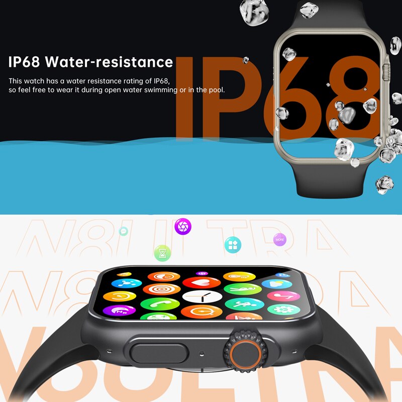 ΝΕΟ Ultra Watch Men Smart Watch Series 8 NFC Door Access Smartwatch for Android Apple Phone Watch Band