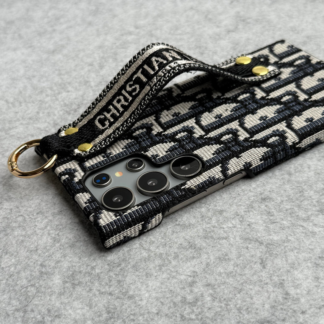Étui à motif de ceinture de marque de luxe C Dior pour Samsung Galaxy